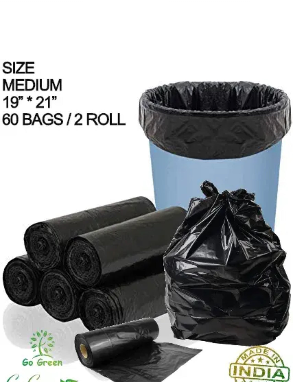 Garbage bags 100% OXO BIODEGRADABLE PACK OF 2